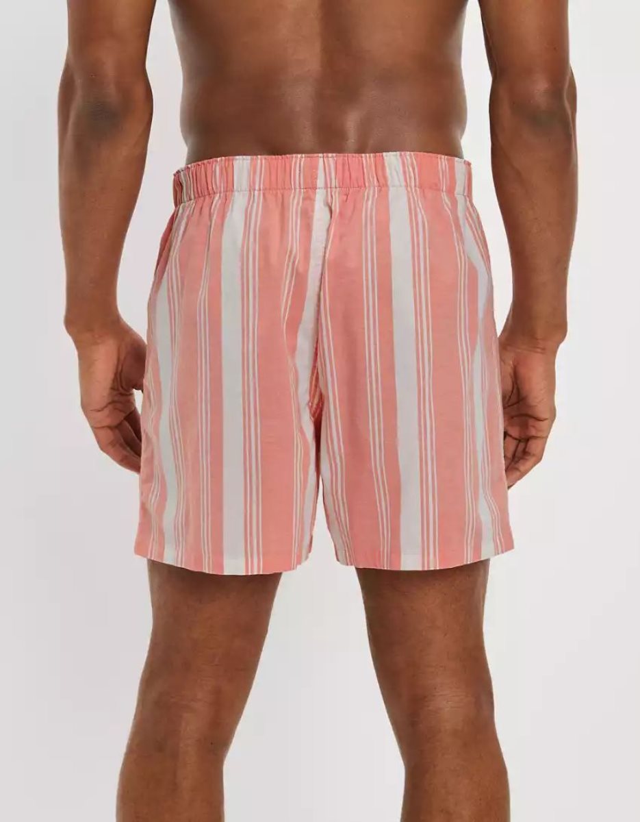 Shorts De Bain American Eagle AEO Rayé Stretch Rose Clair Homme | SGI-01371697